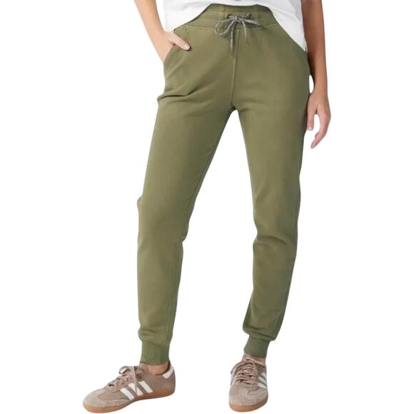 Stio Whitebark French Terry Jogger Sweatpants Outdoor Mountain Thyme Green Small - Picture 1 of 6